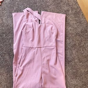 Purple one shoulder jumpsuit